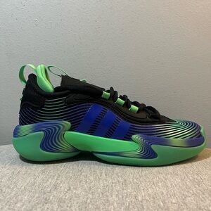 Adidas Exhibit Select 2.0 Black Green Blue Basketball Women's Shoe Size 8 JS0642